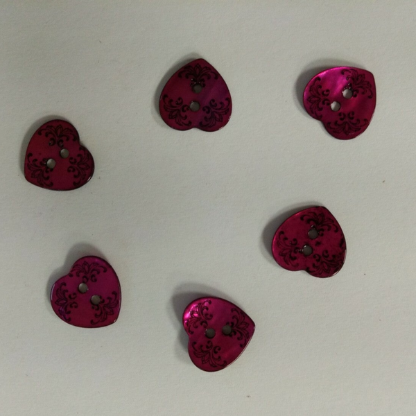 Knoop hart roze 14mm