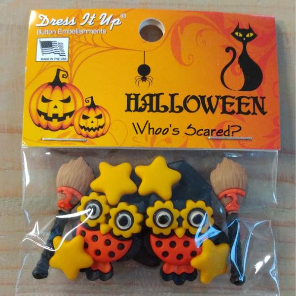 Dress it up - Sierknopen - Whoo's scared