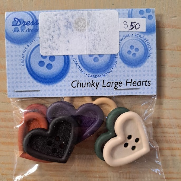 Dress it up - Sierknopen - Chunky Large Hearts