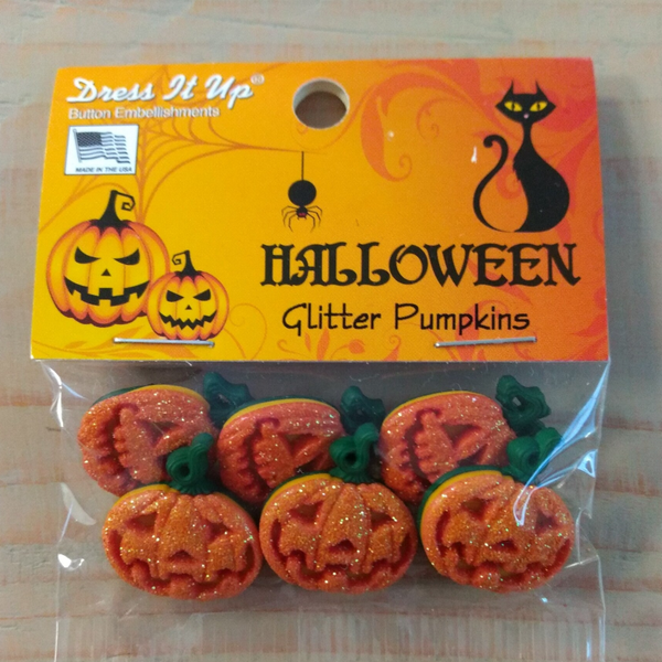 Dress it up - Sierknopen - Glitter pumpkins