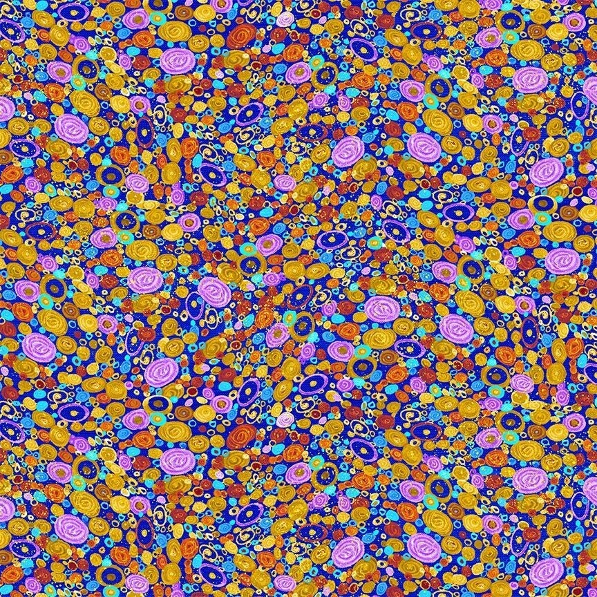 Wings of Gold - Metallic Geo Floral Purple