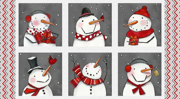 Snow Folks - Snowman Blocks Panel
