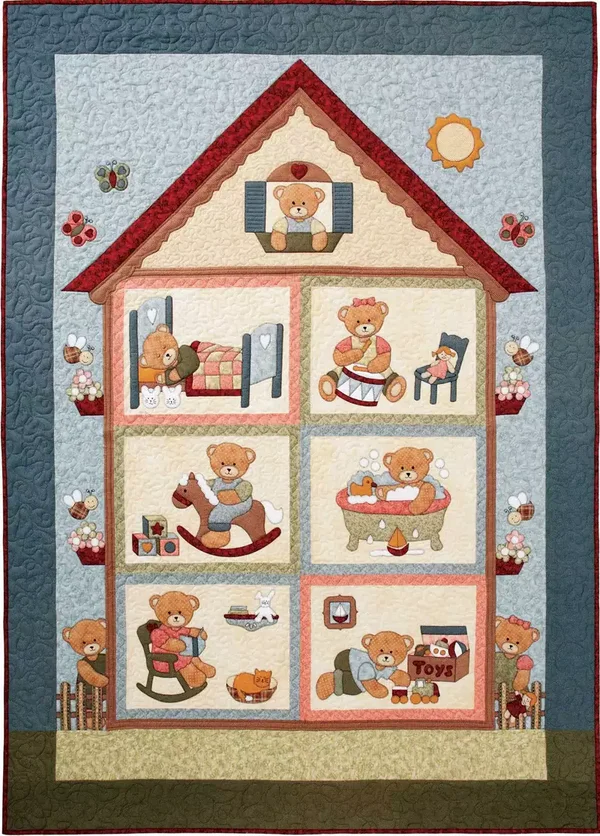 Quiltpatroon - Teddy's Playhouse