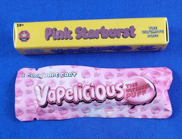 Pink Starburst Hybrid 1g Cart