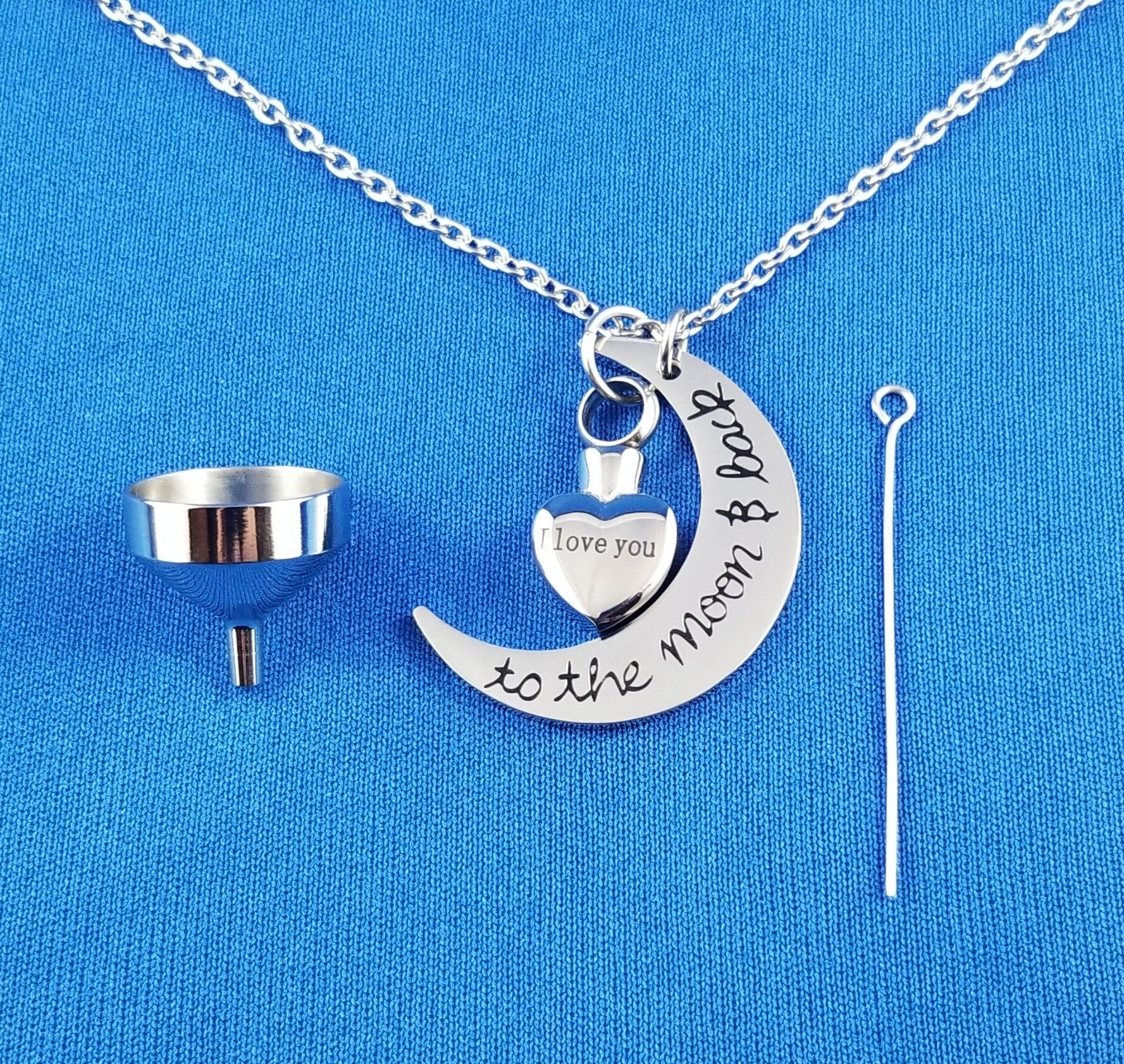 I Love You to the Moon and Back Cremation Pendant Kit