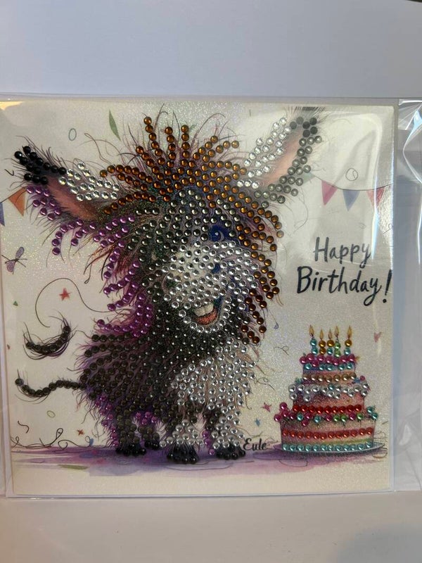 Donkey diamond art card