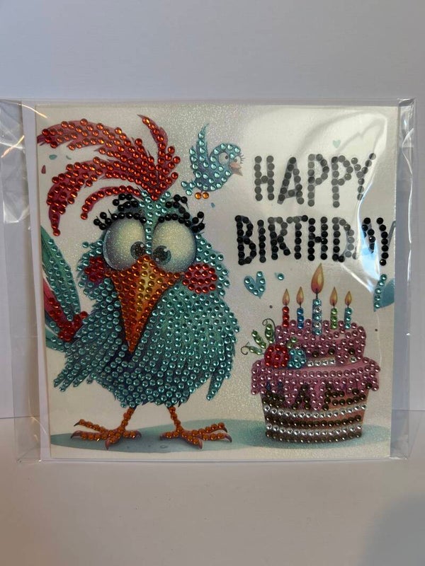 Chicken diamond art card