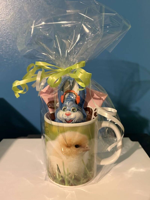 Easter chick sweet filled mug