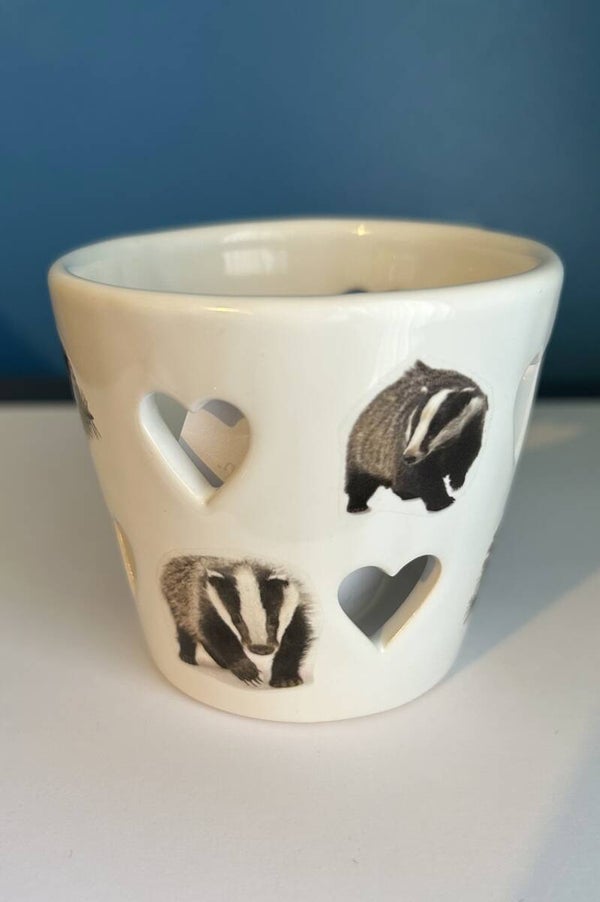 Small Badger Tealight Holder