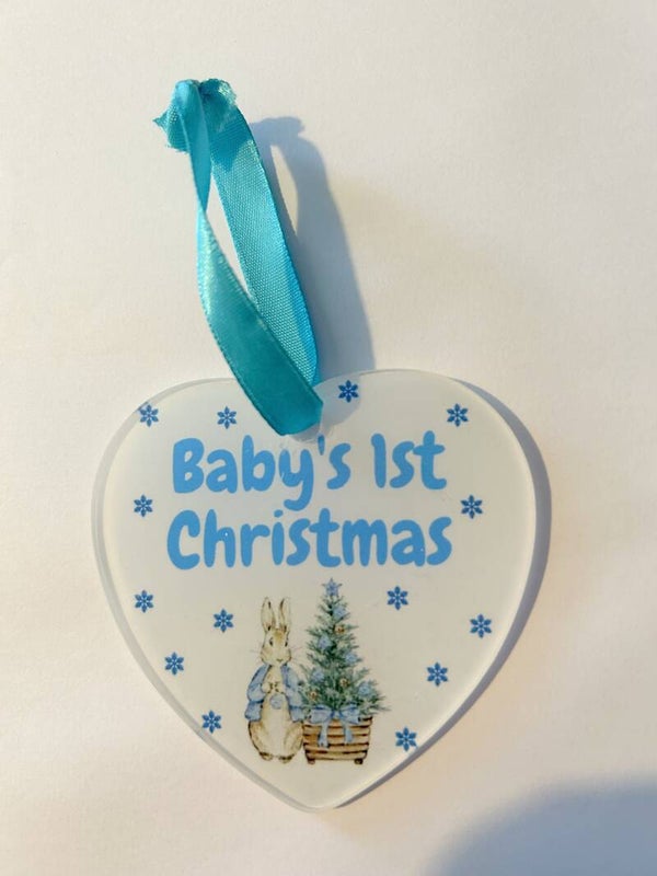 Baby's 1st Christmas tree decoration - Blue