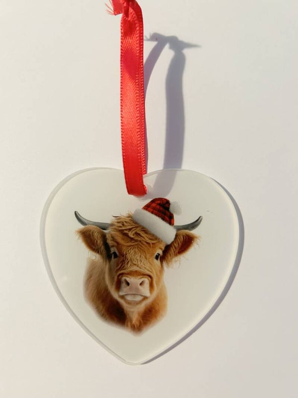 Highland Cow Hanging Tree Decoration