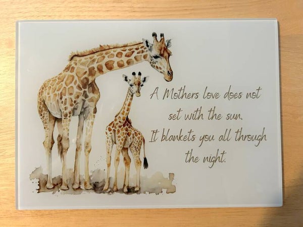 Giraffe - Glass Chopping Board