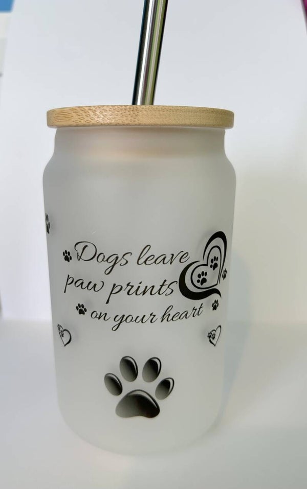 Frosted Glass - Black Labrador