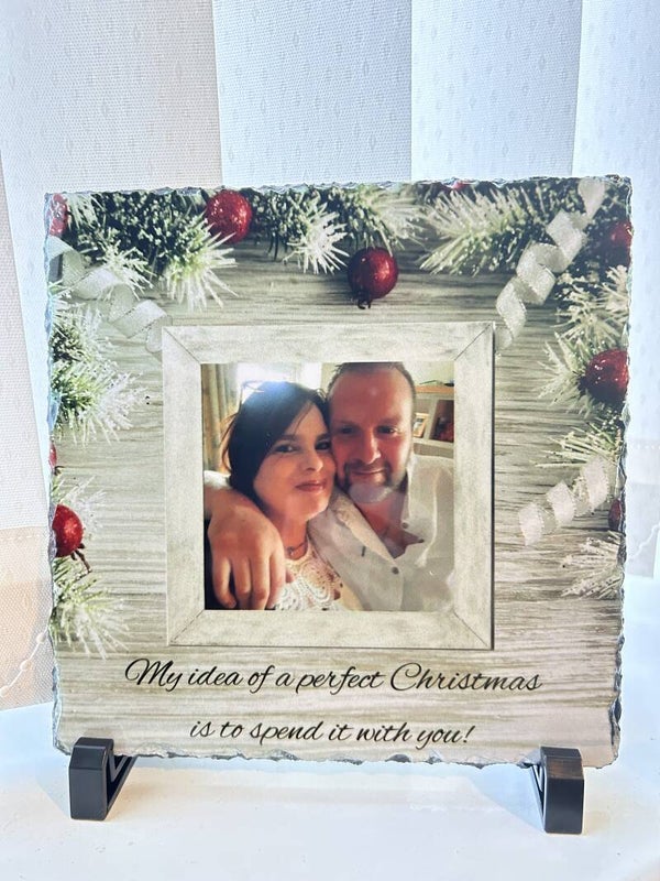 Personalised Christmas Photo Slate