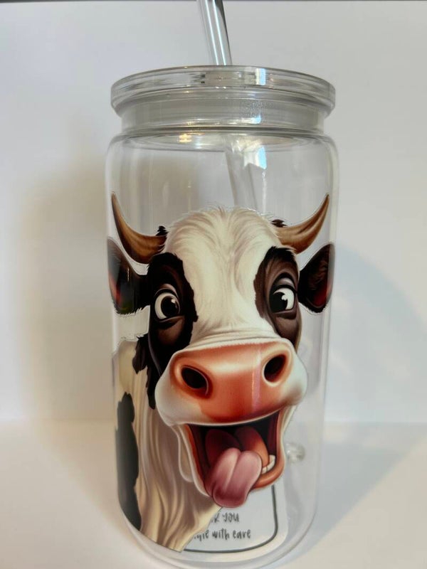 Cow Plastic Tumbler