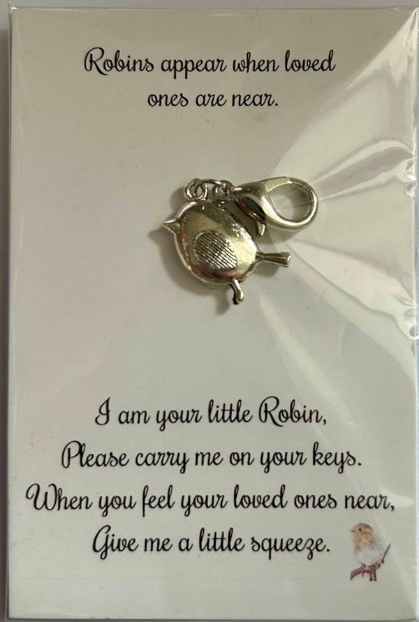 Robin Charm & Card