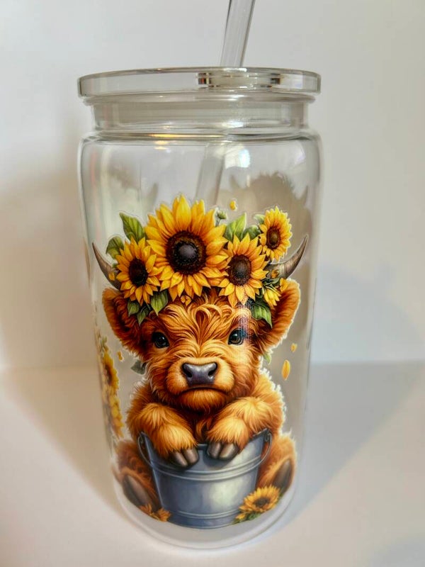 Highland cow plastic Tumbler
