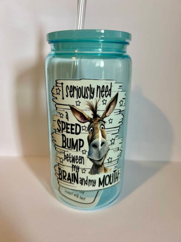"Speed bump" plastic tumbler