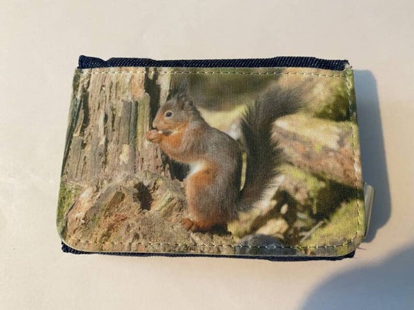 Squirrel Small Denim Purse