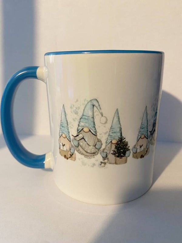 Gnome Christmas Mug - Blue