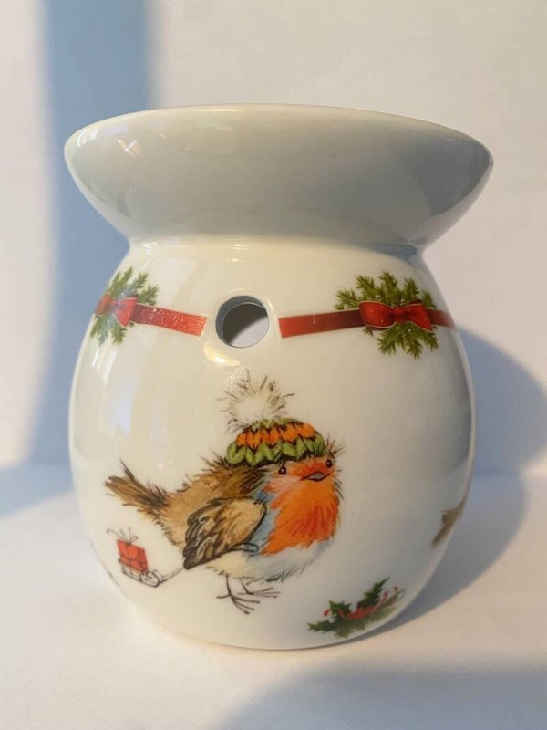 Small Christmas Robin Oil Burner
