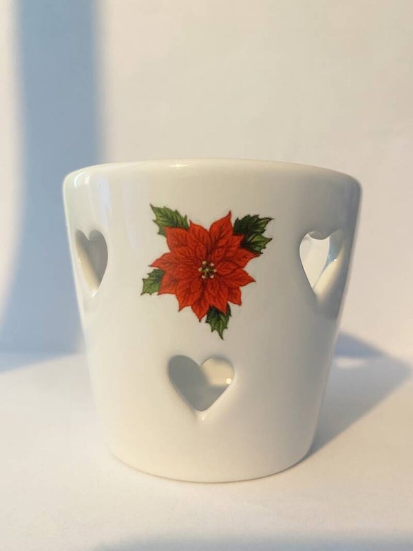 Small Poinsettia Tealight Holder