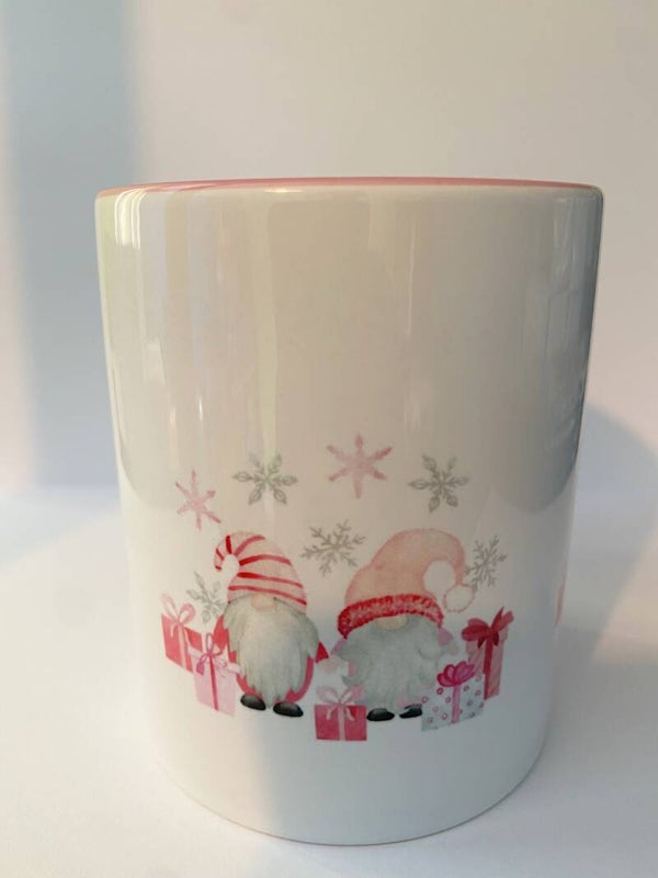 Christmas gnome Mug - Pink