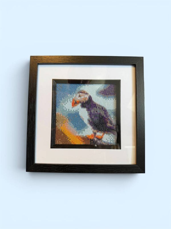 Puffin Diamond art framed picture