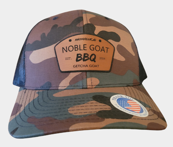 Noble Goat BBQ Richardson Camo Trucker Hat