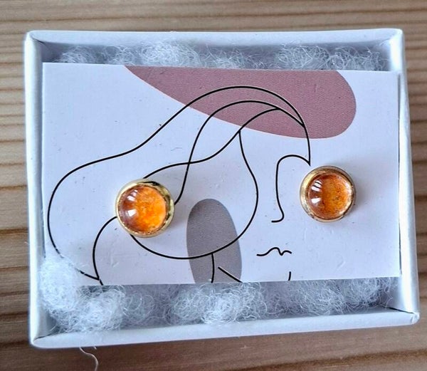 Oorbellen Stekertje met cabochon 10 mm