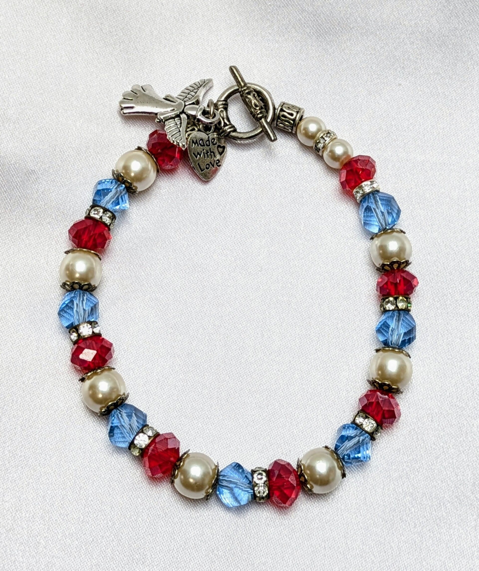 Bracelet - Pearl, Rondelle and Crystal