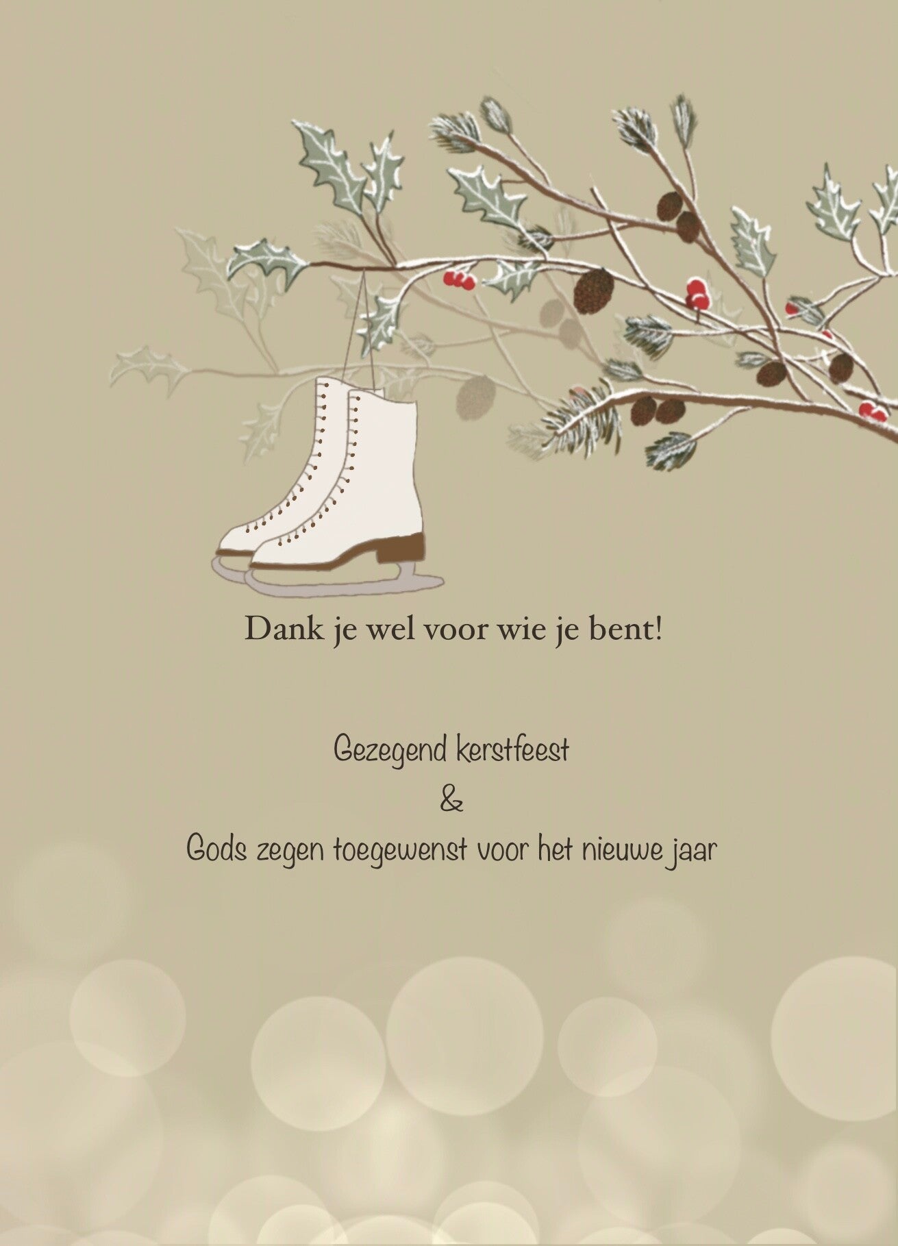 Dank je wel voor wie je bent! Gezegend kerstfeest & Gods zegen toegewenst voor het nieuwe jaar