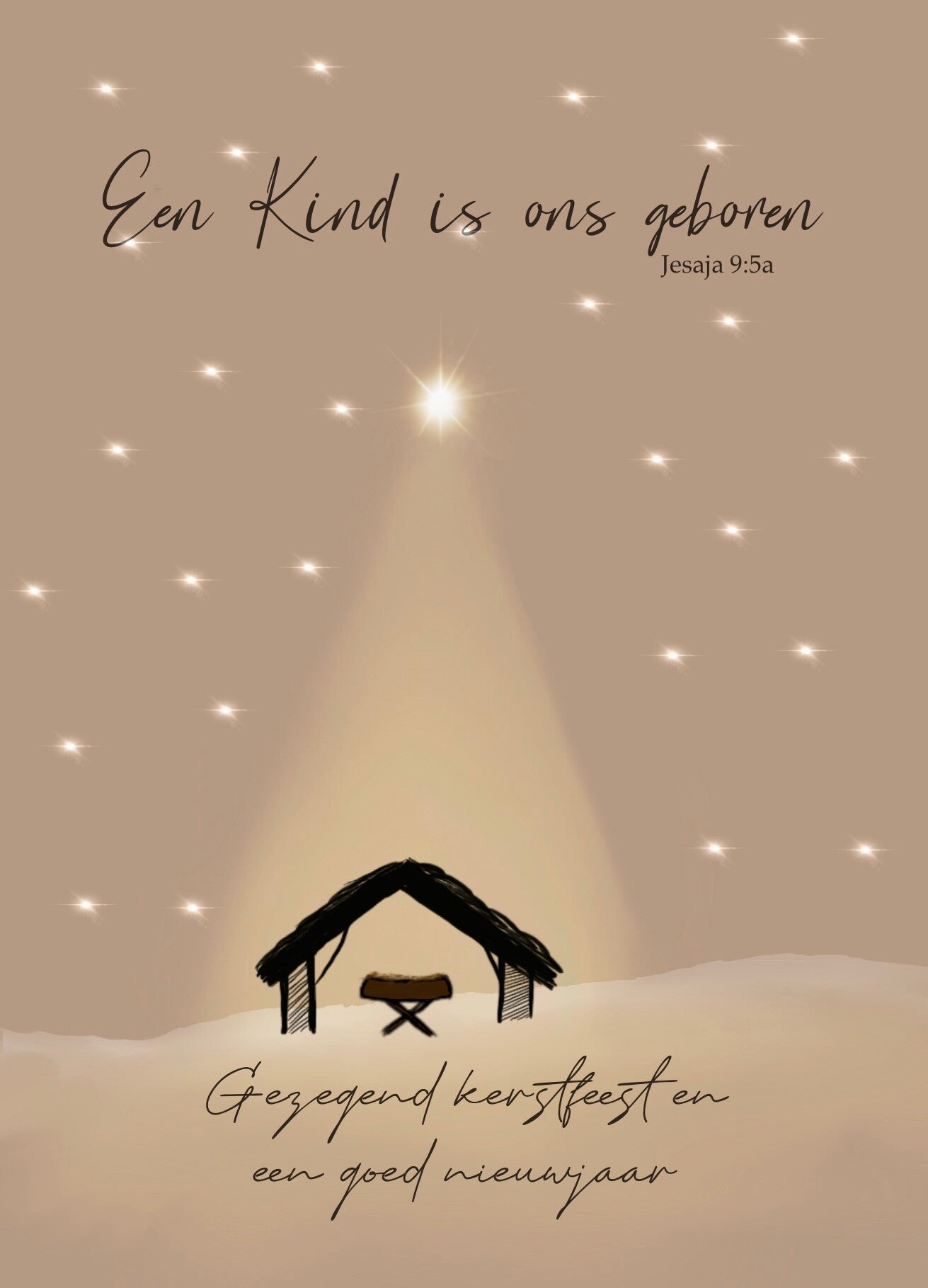 Een Kind is ons geboren | gezegend kerstfeest en een goed nieuwjaar