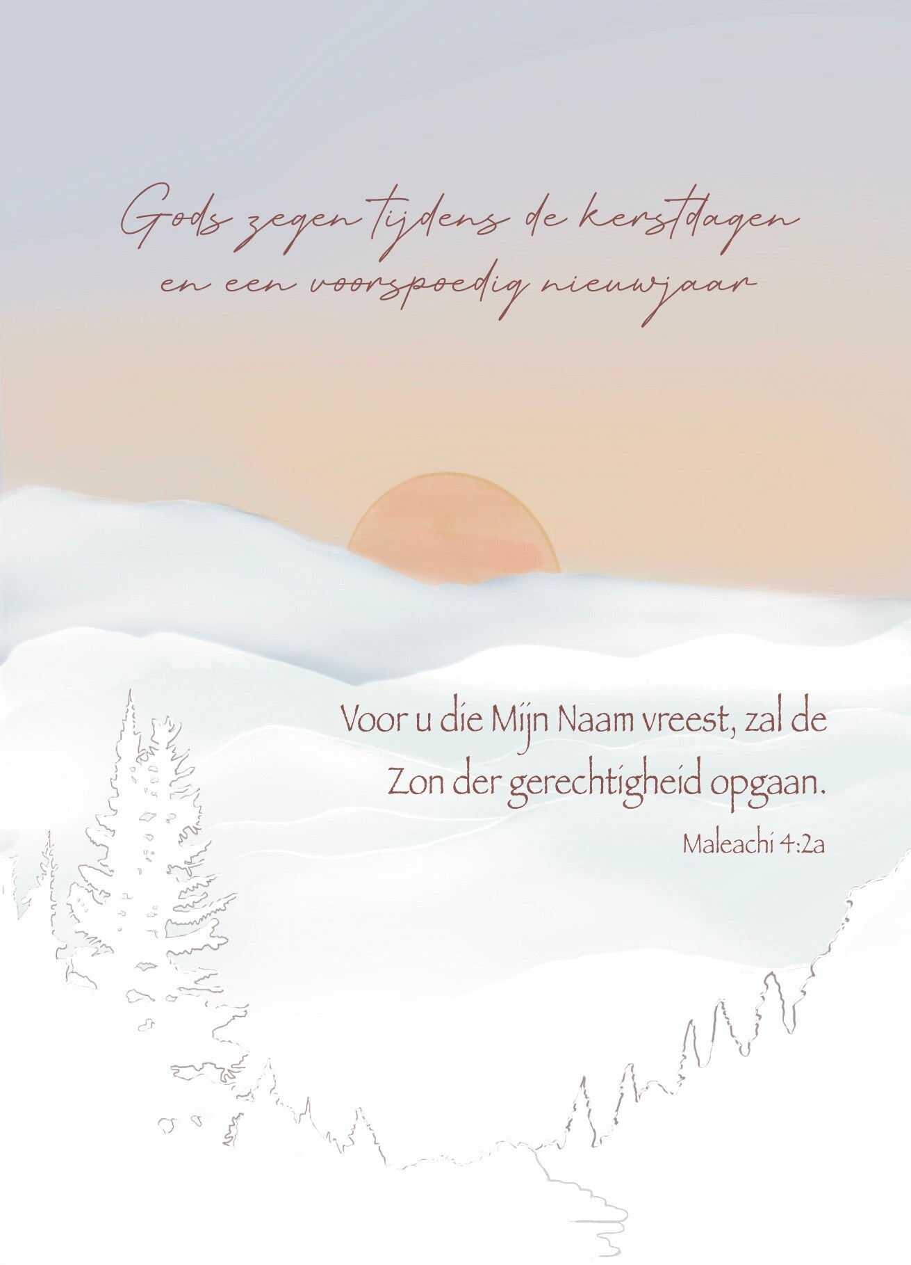 Gods zegen tijdens de kerstdagen en een voorspoedig nieuwjaar