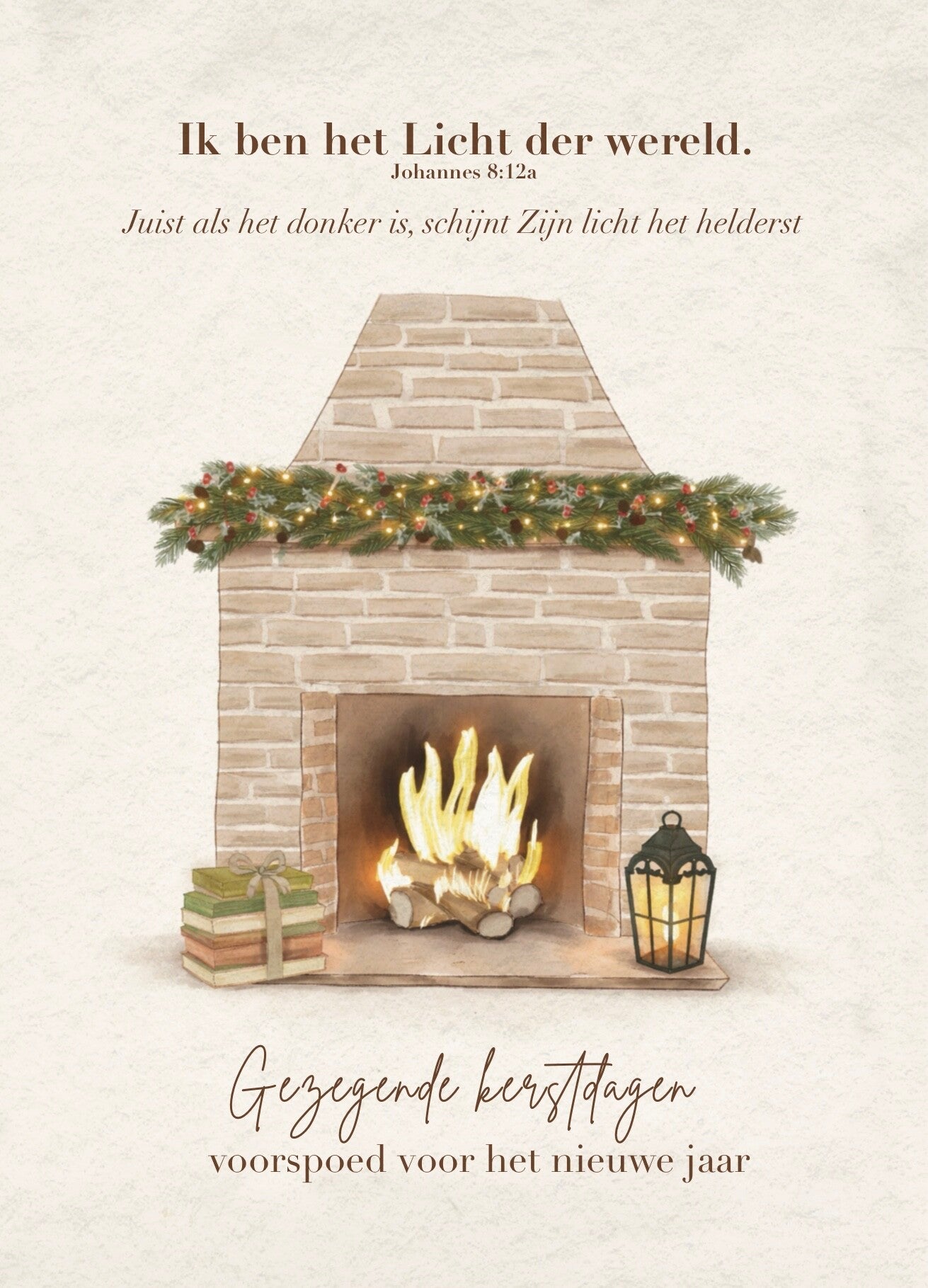 Christelijke kerstkaart – Ik ben het Licht der wereld
