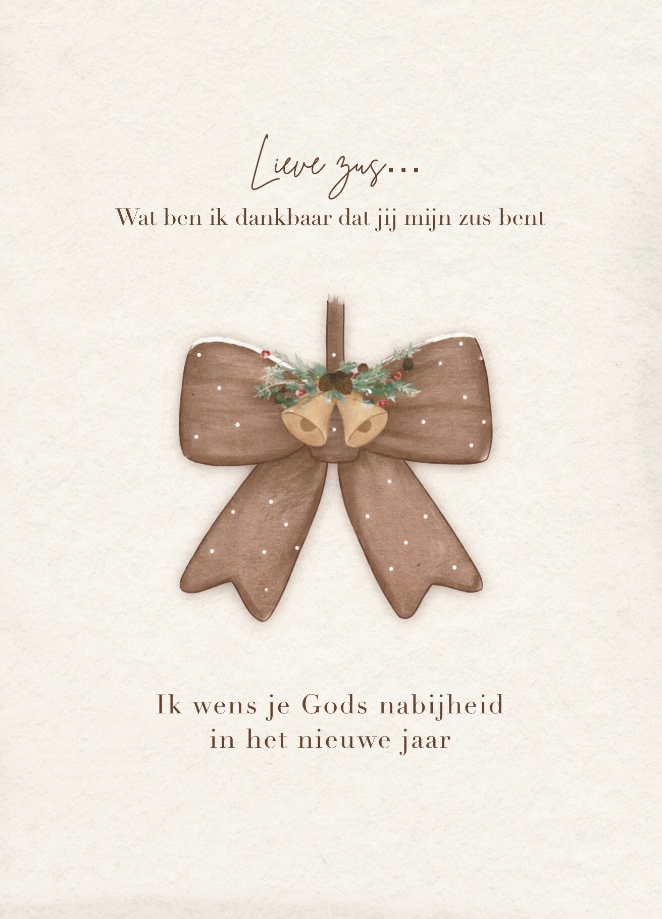 Christelijke kerstkaart voor zus – Lieve zus