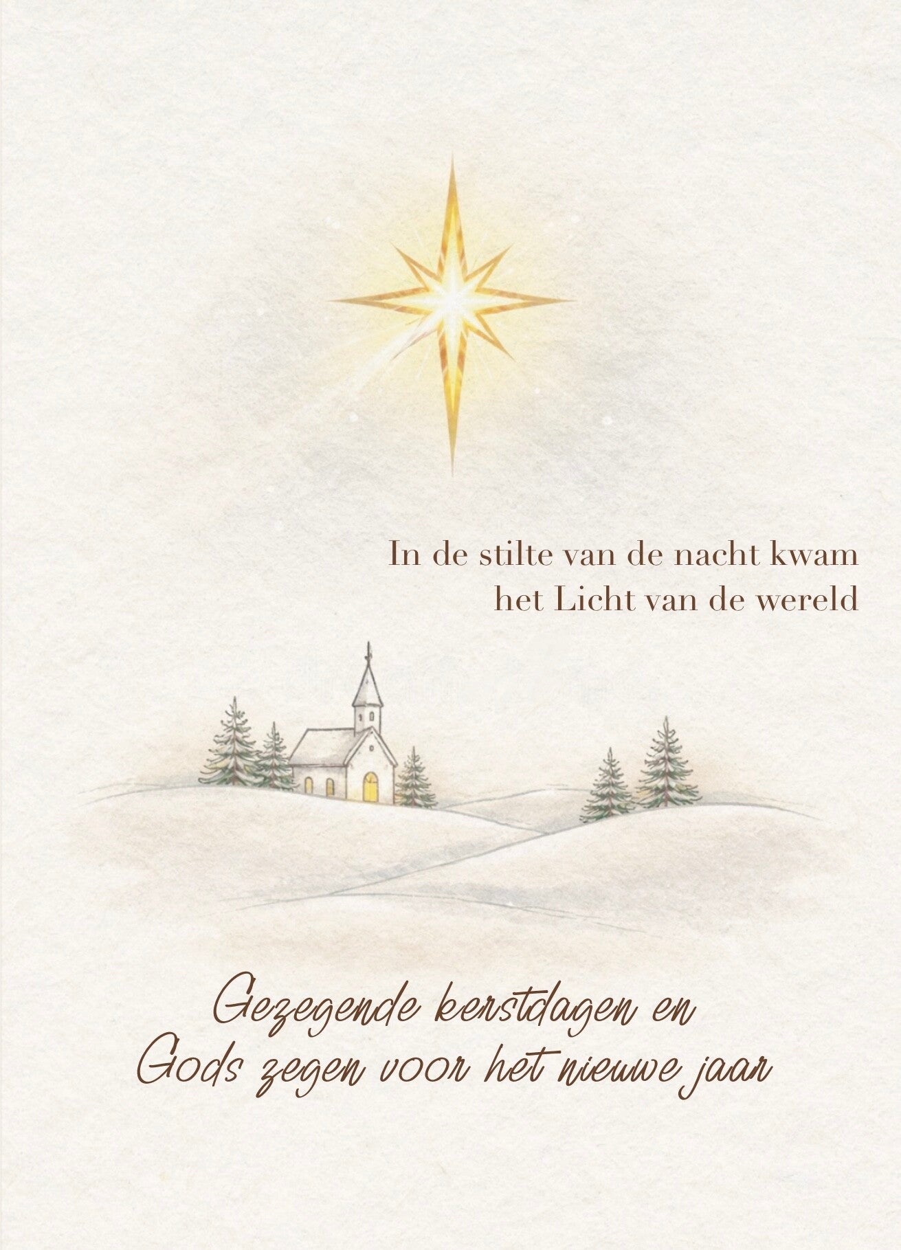 Christelijke kerstkaart – Gezegende kerstdagen & Gods zegen