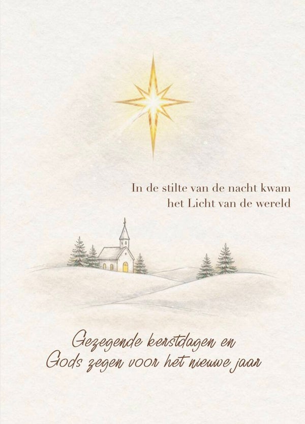 Christelijke kerstkaart – Gezegende kerstdagen & Gods zegen