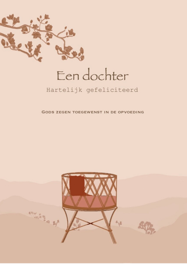 Een dochter kaart – Christelijke geboortekaart