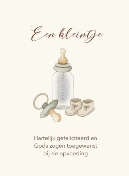 Christelijke geboortekaart Een kleintje | Felicitatiekaart baby