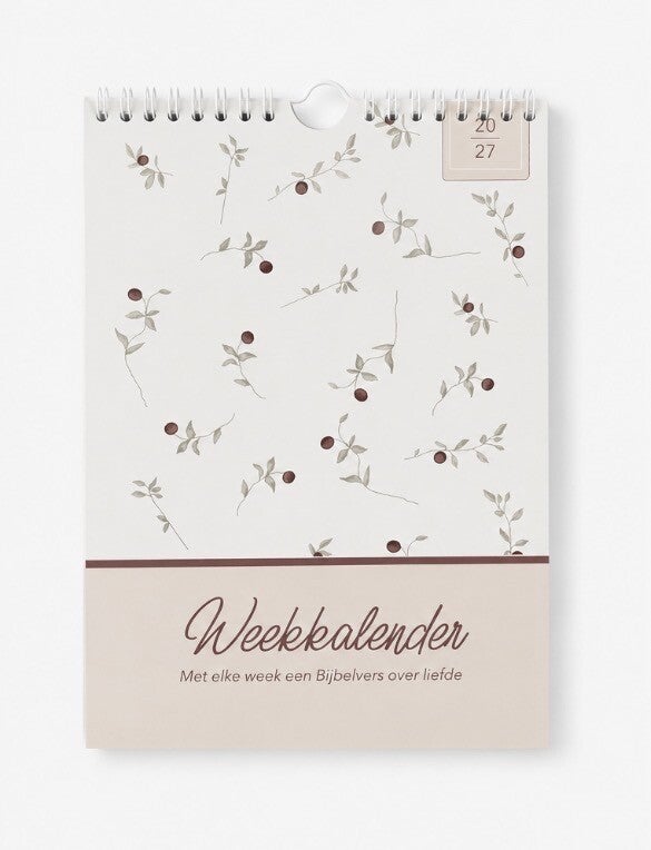 Christelijke Weekkalender 2027 – Met elke week een Bijbelvers over liefde