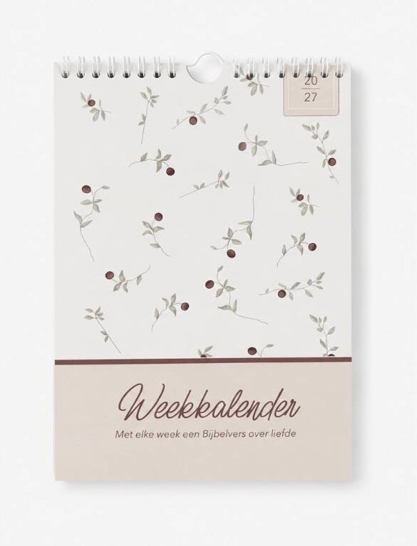 Christelijke Weekkalender 2027 – Met elke week een Bijbelvers over liefde