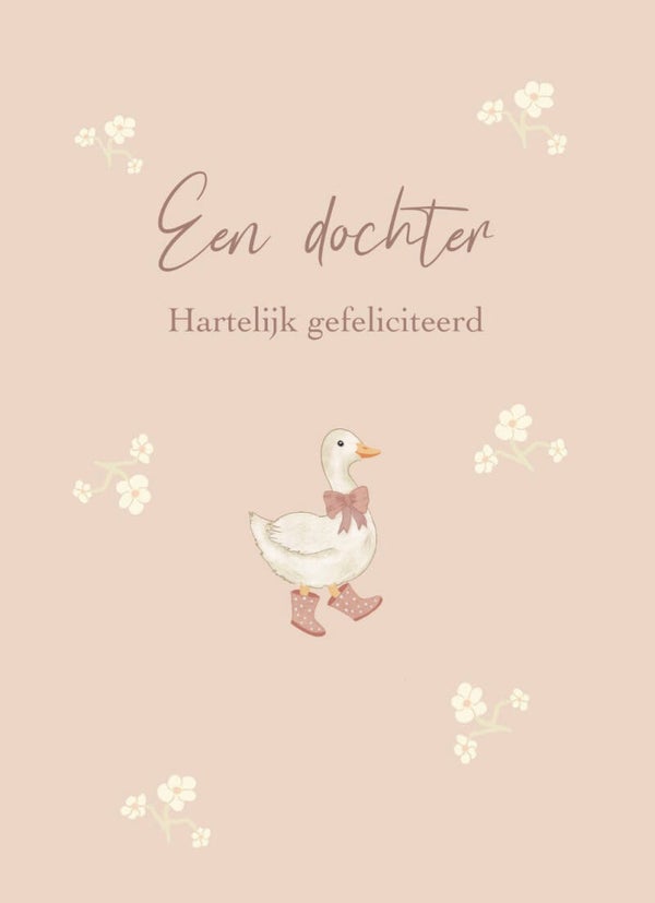 Wenskaart geboorte dochter