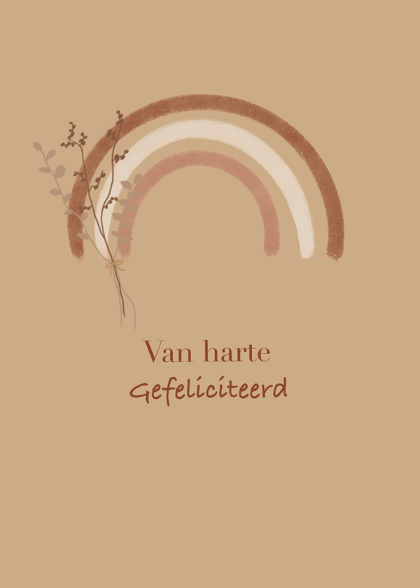 Van harte gefeliciteerd kaart | Warme felicitatie