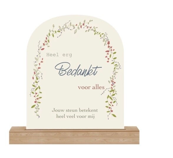 Heel erg bedankt voor alles