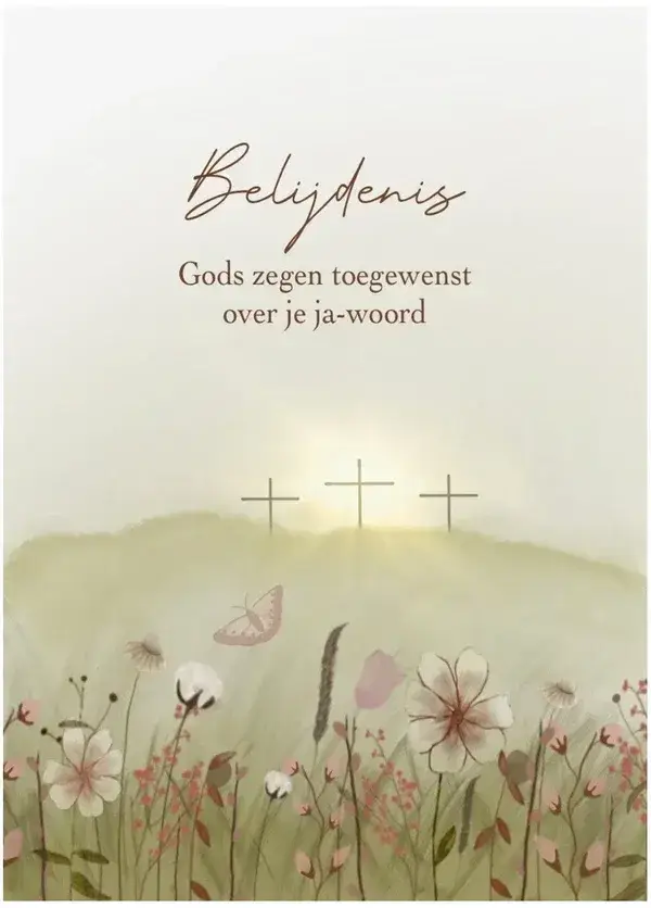 Christelijke wenskaart Belijdenis | Gods zegen toegewenst over je ja-woord