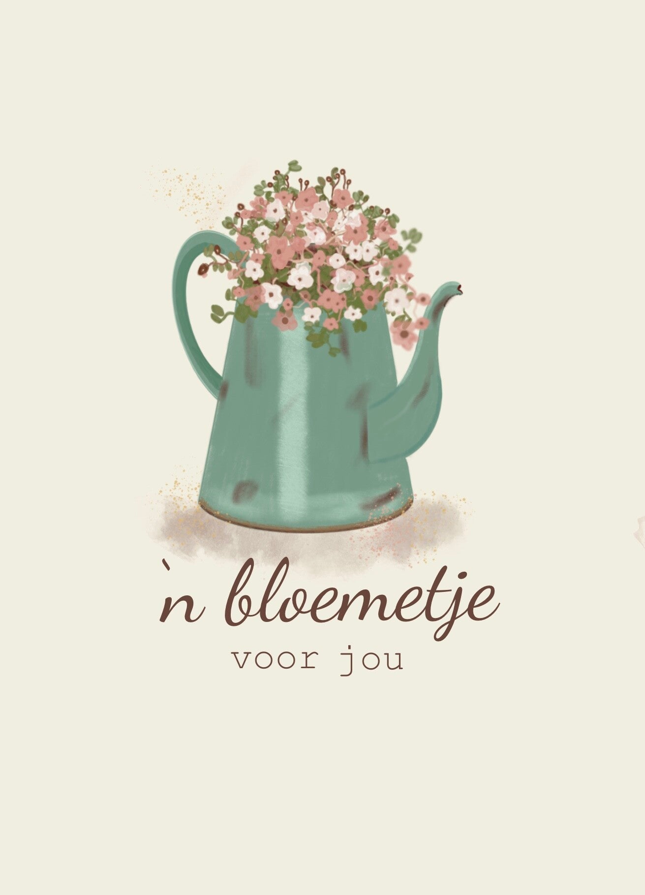 Bloemetje voor jou kaart – lief kaartje met bloemen