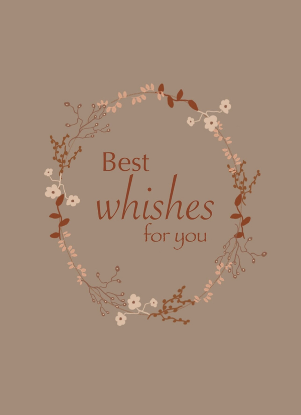 Verjaardagskaart Best Wishes | Stijlvolle felicitatiekaart