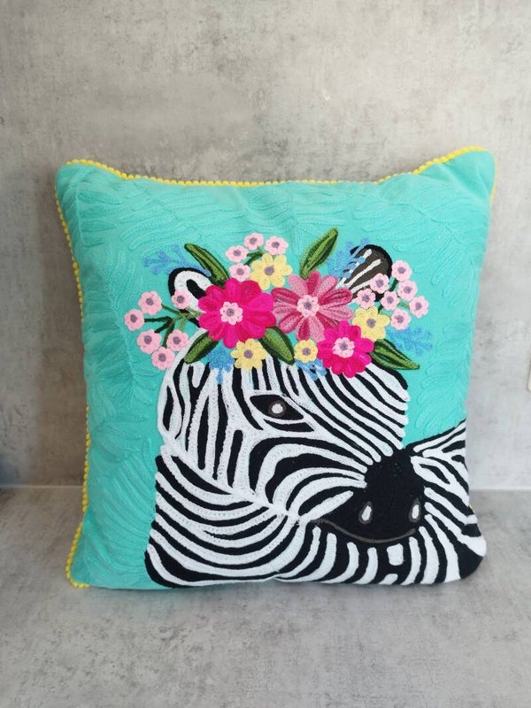 Fairtrade kussen Zebra.