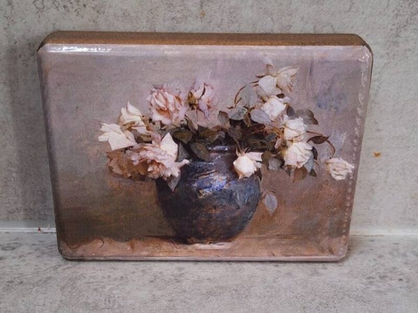 Fairtrade Schilderij vaas met bloemen